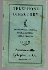 Telephone Directory Summerville, Georgia, Lyerly, Georgia, Menlo Georgia picture
