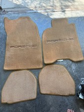 Set of Porsche 911 (993) Front Rear Tan Floor Mats With Logo 1995-1998 Made USA picture