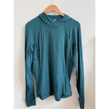 Lululemon it's Rulu Teal Green Blue Long Sleeve Hooded Top Shirt 12 picture