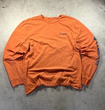 Columbia Orange Long Sleeve Graphic Tee Shirt Size XL picture