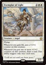 Exemplar of Light NM RARE MTG Foundations [FDN] White Flying Angel Draw Regular picture