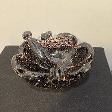Rare Vintage Murano bullicante cigar ashtray with tamper Art Glass Color Shift picture