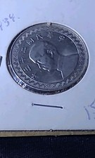 1936 China Republic 20 Cents (20 Fen) Coin - Year 25 - Sun Yat-sen - Nickel - picture