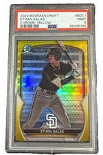 2023 Bowman Draft - Chrome Ethan Salas #BDC-1 Yellow Refractor /75 (RC) picture