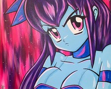 GTA Princess Robot Bubblegum Acrylic Painting 20x16 picture