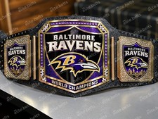New Custom Baltimore Ravens World Champions Belt Adult Size 2MM Brass picture