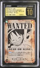 MONKEY D LUFFY ONE PIECE CARRYING ON HIS WILL-OP13-118 SP JP CGC PRISTINE 10 picture