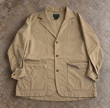 Vintage 90s Ralph Lauren Country Safari Field Jacket Mens L Khaki Cotton USA picture