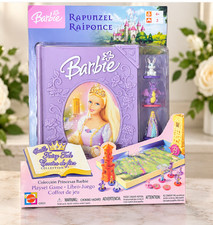 RARE Barbie As Rapunzel Storybook Game Playset C0229 2004 Mattel NEW Sealed picture