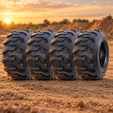HALBERD 12-16.5 Skid Steer Tires Set of 4 12PR 12x16.5 Industrial Tires Tubeless picture