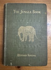 The JUNGLE Book by RUDYARD KIPLING 1894 Print 1st Edition Children's Collectible picture
