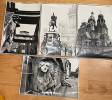 Set of 4 Black & White St. Petersburg Russia Architectural Art Photographs picture