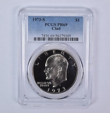 1973-S Eisenhower $1 CLAD PR69 PCGS Blue Label picture