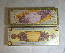 VINTAGE SAVON LUXUSSEIFE LUXURY SOAP TWO SCENTS VIOLET & LILAS (VIOLET & LILAC) picture