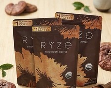 RYZE Mushroom Coffee Drink Mix, USDA Organic, 4-Pack 30 Servings 6.35 oz picture