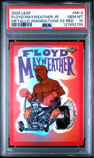 Graded 2025 Floyd Mayweather Jr #MI4 Metallic Series 2 Red /199 Card PSA 10 picture