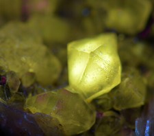 Cerussite crystals on Galena with Barite, Fluorescent. Morocco. 664 grams. picture