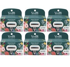 6 Pack - Gillette Venus Deluxe Smooth Sensitive Razor Blade Cartridges, 4 Count picture
