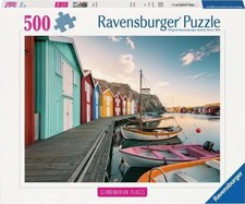 NEW Ravensburger 500 Pieces Jigsaw Puzzle Scandinavian Coll Boathouses in Smogen picture