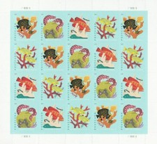 USPS Coral Reefs &Fish Postcard 2019 Forever Postage Stamps -Sheet of 100 Postag picture