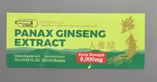 Red PANAX Ginseng Extract 12 years old Roots 8000 Mg Premium 1 Box of 30 Bottles picture
