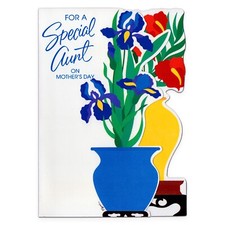 Vintage MOTHER'S DAY Card FOR A SPECIAL AUNT, Flower Vase — Gibson Greetings +✉ picture