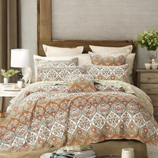 DaDa Bedding Vibrant Bohemian Garden Paisley Floral Quilt Coverlet Bedspread Set picture
