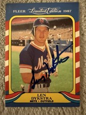 Len Dykstra - 1987 Fleer Limited Edition Baseball Superstars #13 (AU) NY Mets picture