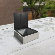 Black Aluminum Roof Hatch 31.5??31.5 In Inner Size With Hydraulic Support picture
