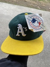 Vintage Oakland Athletics Hat Cap Strap Back One Size Green MLB Baseball Out Cap picture