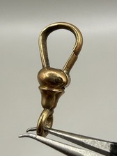 ATQ Victorian 10k Yellow Gold Dog Clip Clasp Hallmarked Small picture