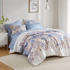 Madison Park Twin Willow Floral Comforter Set with Bed Sheet Blue picture