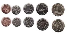 Bermuda 5 Pcs UNC Coins SET, 1 5 10 25 Cents 1 Dollar 2008 picture