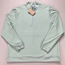 FZ7522-395 Nike Tour Men's 1/2-Zip Pullover Golf Top Seafoam Green Black Size XL picture