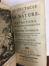 18th Cent French Book. Le Spectacle de la Nature 2 vols. picture