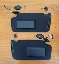 2014-2022 Dodge Charger Black Cloth Illuminated Sun Visor Set Pair OEM picture