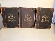Antique 1800s Shakespeare The Bryant Shakespeare Complete Set Volumes 1, 2, 3 picture