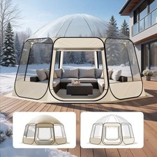 VEVOR Pop Up Bubble Tent Clear 10x9.2/15x13.8/11x10.2/12x11.1ft Weatherproof picture