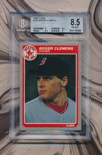 ROGER CLEMENS ⚾ 1985 Fleer #155 (RC) Rookie Boston Red Sox BGS 8.5 NM-MT+ picture
