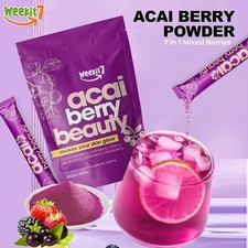 Skin Health 1/ 2 Pack Acai Berry Powder Healthy Beauty Juice Dietary Supplement picture