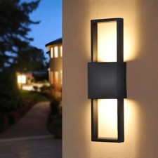 Modern Outdoor Wall Lights Fixture Black Up and Down LED Exterior Wall Sconce picture