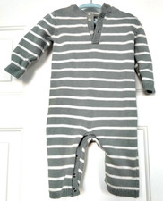 Little Planet by Carters Baby LS 1 Pc Knit 100% Organic Footless Romper sz 6m picture