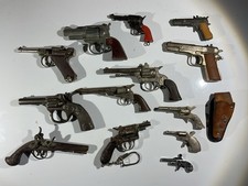 Old Vintage Mini Toy Cap Gun Lot Of 13 Plus Holster All Working picture