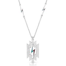 Montana Silversmiths Thunder Cloud Turquoise Silver Western Necklace Jewelry picture