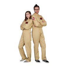 Adult Unisex Ghostbusters Zip Up Jumpsuit w/ 4 Patches Halloween Costume Cosplay picture