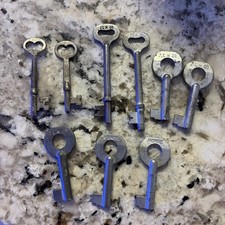 Antique Skeleton Key Lot Railroad Switch? Obsolete 9 Piece Set picture