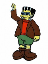 VTG Halloween 70's Universal Studios Baby Frankenstein Monster Felt Pennant Read picture