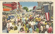 Vintage Traverse City downtown Cherry Festival post card picture