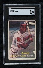 1957 Topps Hank Aaron #20 SGC 1 HOF 0q4x picture