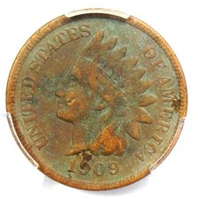 1909-S Indian Cent 1C - Certified PCGS VF Details - Rare Key Date Penny picture